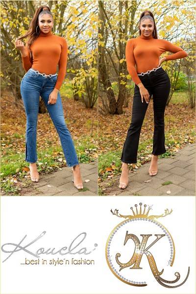 Koucla Sexy Bootcut Jeans Mit Schlitz