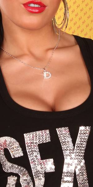 Koucla Sexy Buchstaben-Kette-D mit Strasssteinen