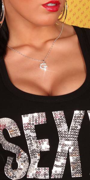 Koucla Sexy Buchstaben-Kette-G mit Strasssteinen