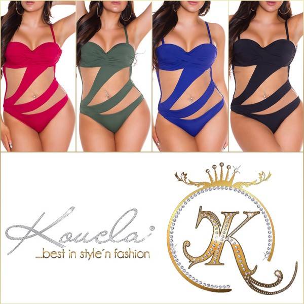 Koucla Sexy Bügel Monokini Mit Netz Cut-Outs