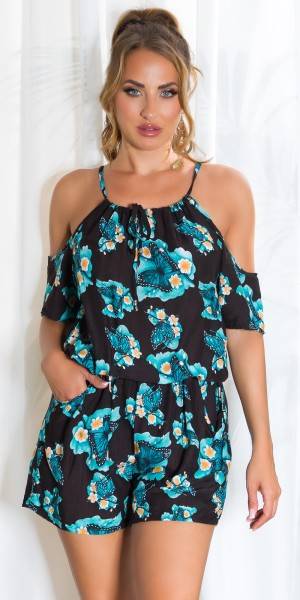 Koucla Sexy Coldshoulder Playsuit Butterfly Print