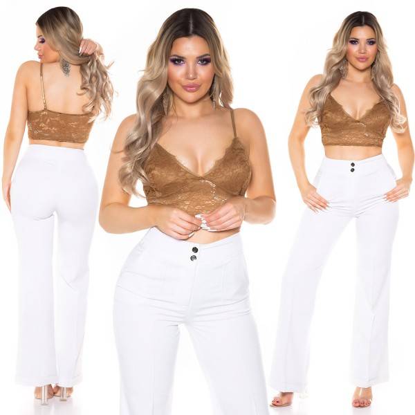 Koucla Sexy Crop Top/ Bustier Mit Spitze