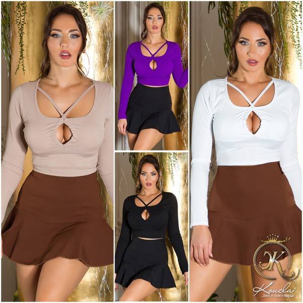 Koucla Sexy Crop Top Mit Cut Out