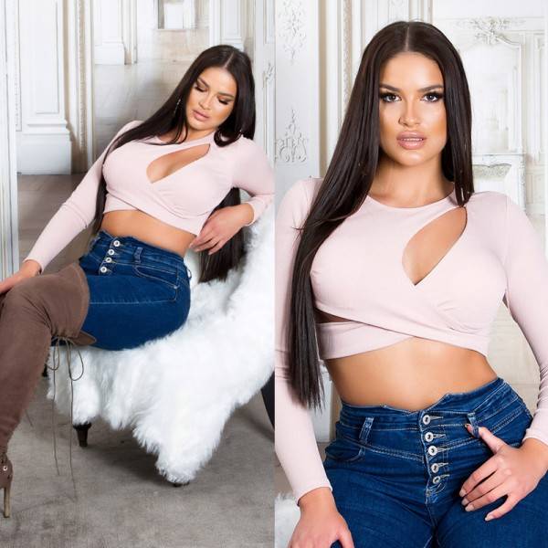 Koucla Sexy Crop Top Mit Cut-Outs