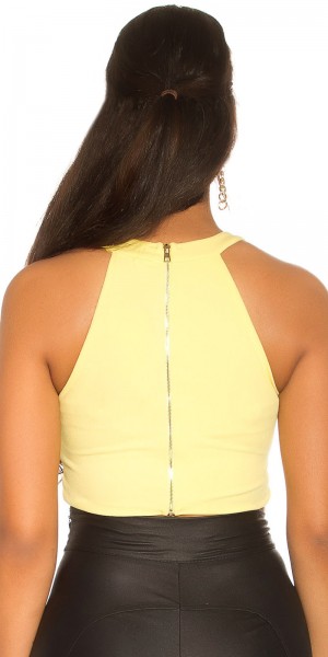 Koucla Sexy Crop V-Cut Top Mit Kette