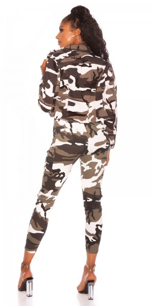 Koucla Sexy Cropped Militärstil Jacke