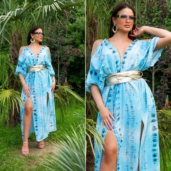 Koucla Sexy Deep V-Ausschnitt Maxi Kleid