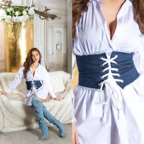 Koucla Sexy Denim Taillengürtel Zum Binden