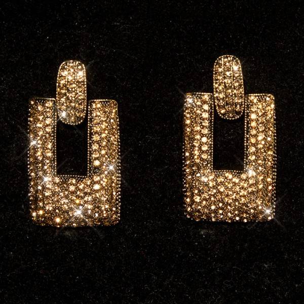 Koucla Sexy Eckige funkelnde Statement-Ohrringe