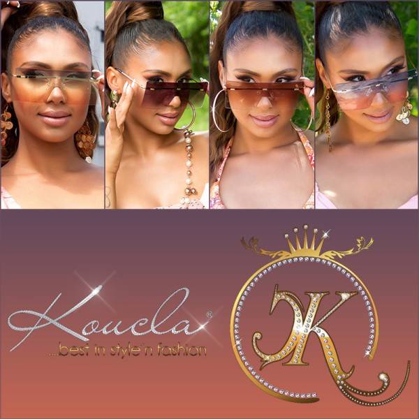 Koucla Sexy Eckige Randlose Sonnenbrille