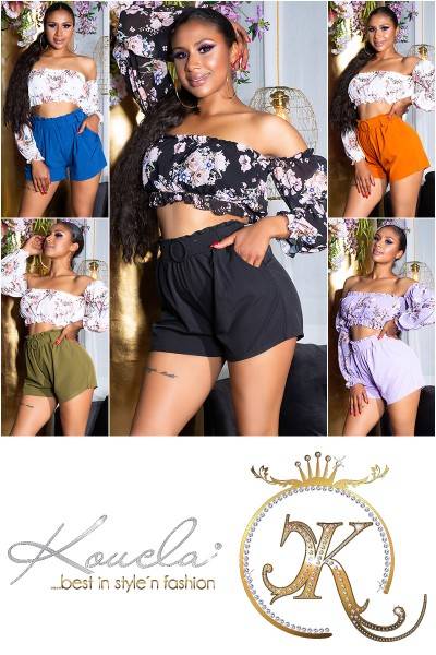 Koucla Sexy Elegante Sommer Shorts Mit Gürtel