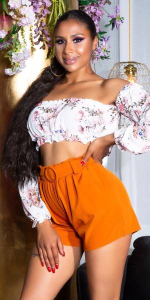 Koucla Sexy Elegante Sommer Shorts mit Gürtel