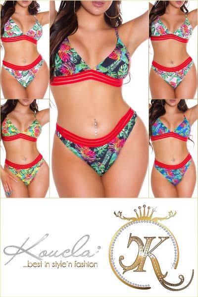 Koucla Sexy Exotic Bikini Mit Deko Gummi Band
