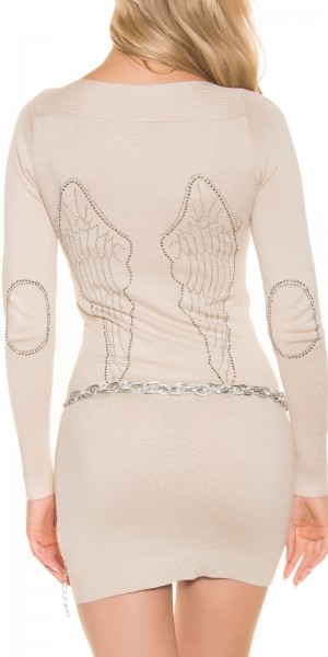 Koucla Sexy Feinstrick-Minikleid mit Angel Wings