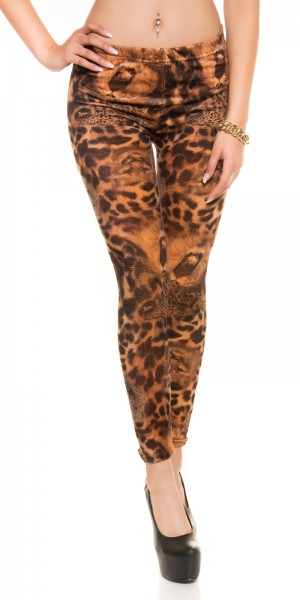 Koucla Sexy Flauschige Leoleggings Mit Leoface