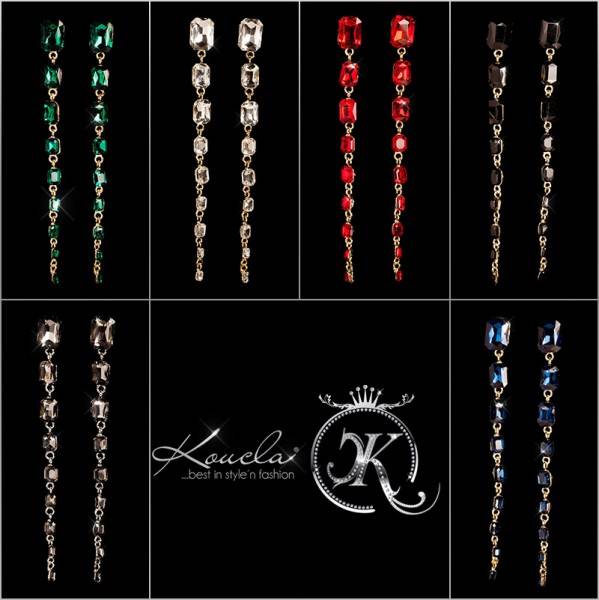 Koucla Sexy Glamour Hängeohrringe Mit Strass