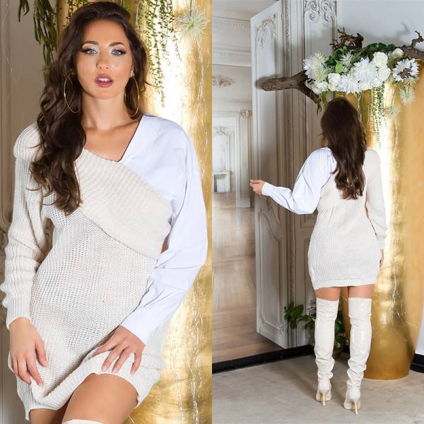 Koucla Sexy Grobstrick Kleid 2in1 Look