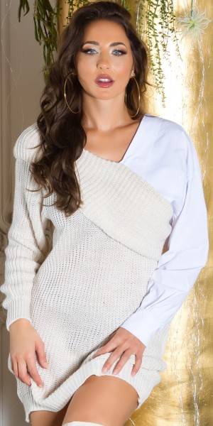 Koucla Sexy Grobstrick Kleid 2in1 Look