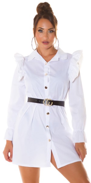Koucla Sexy Hemd Kleid Mit Gürtel