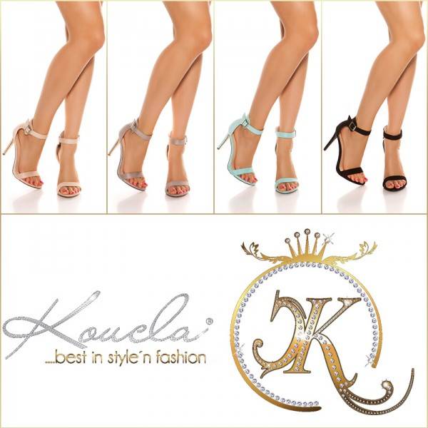 Koucla Sexy High Heel Sandalette Mit Riemchen