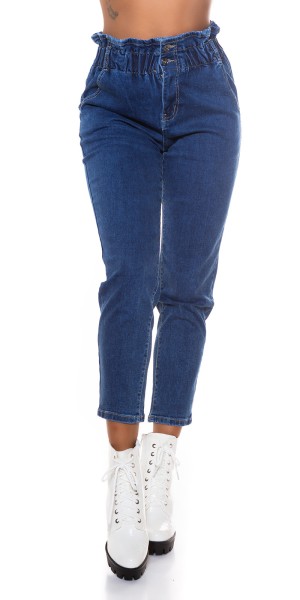 Koucla Sexy High Waist Jeans Mit Gummiband Taille