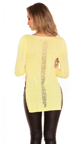 Koucla Sexy HighLow Pullover Im Destroyed Look