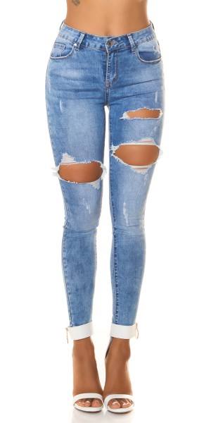 Koucla Sexy Highwaist Destroyed Look Skinny Jeans