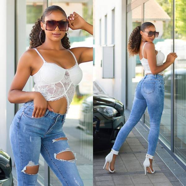 Koucla Sexy Highwaist Destroyed Look Skinny Jeans