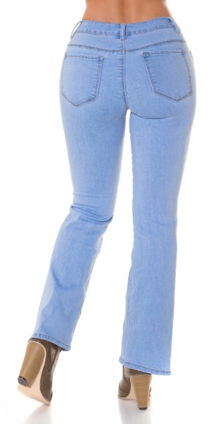 Koucla Sexy Highwaist Flared Jeans Mit Schlitz