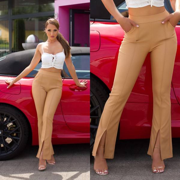 Koucla Sexy Highwaist Hose Mit Schlitz