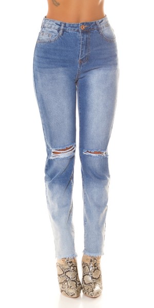 Koucla Sexy Highwaist Mom Jeans Mit Farbverlauf