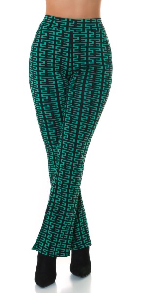 Koucla Sexy Highwaist Schlaghose Mit Print