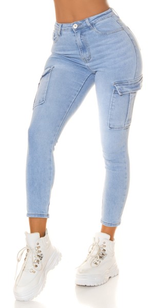 Koucla Sexy Highwaist Skinny Jeans Im Cargo-Style