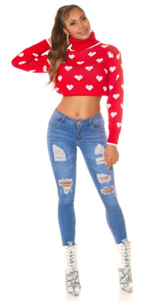 Koucla Sexy Highwaist Skinny Jeans Im Used-Look