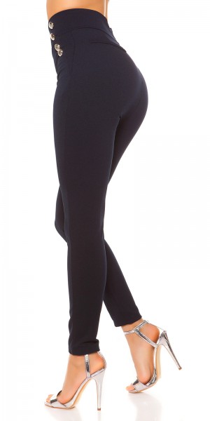 Koucla Sexy Highwaist Stoffhose Mit Knöpfen