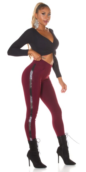 Koucla Sexy Highwaist Treggings Mit Glitzer