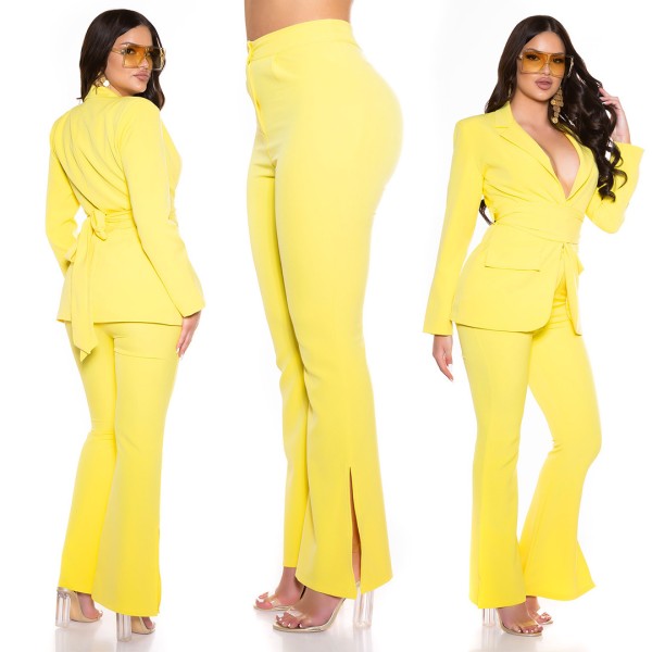 Koucla Sexy Klassische Bootcut Hose Mit Schlitz