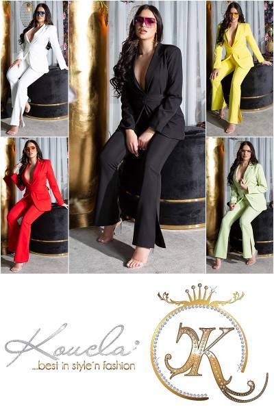 Koucla Sexy Klassische Bootcut Hose Mit Schlitz