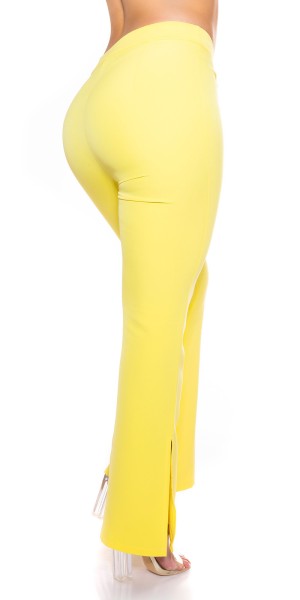 Koucla Sexy Klassische Bootcut Hose Mit Schlitz