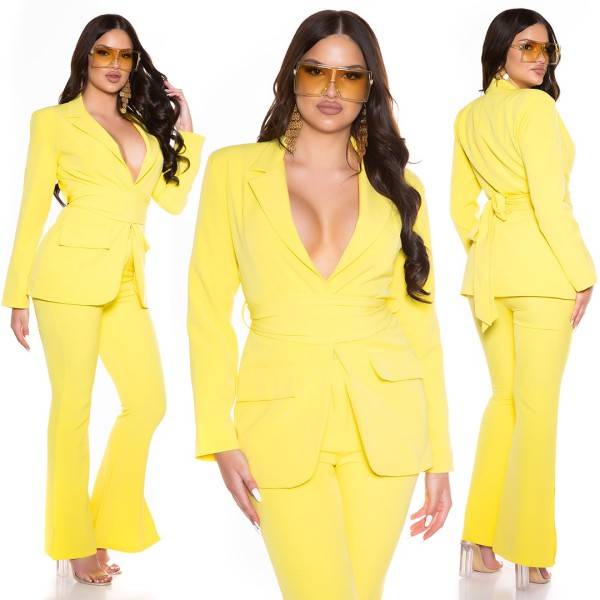 Koucla Sexy Klassischer Blazer Mit Taillengürtel