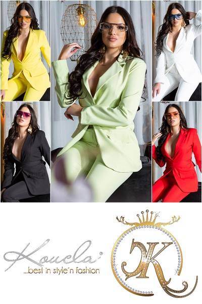 Koucla Sexy Klassischer Blazer Mit Taillengürtel