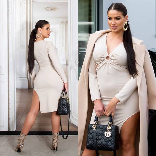 Koucla Sexy Kleid Mit Schlitz & Cut-Outs