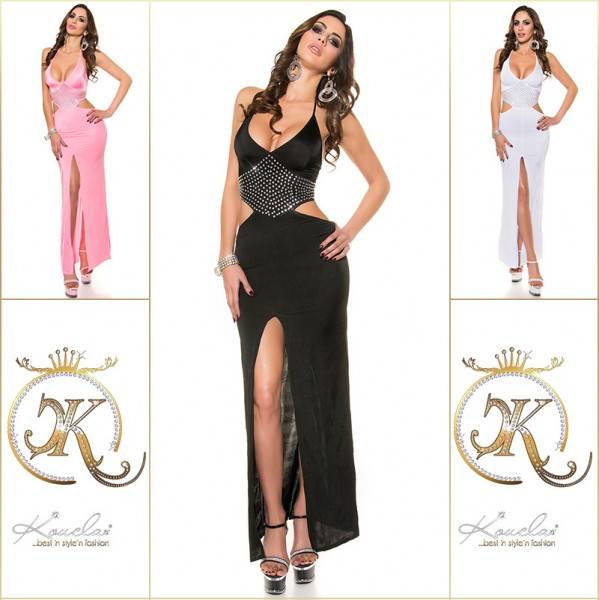 Koucla Sexy Kleid Mit Schlitz Und V-Ausschnitt