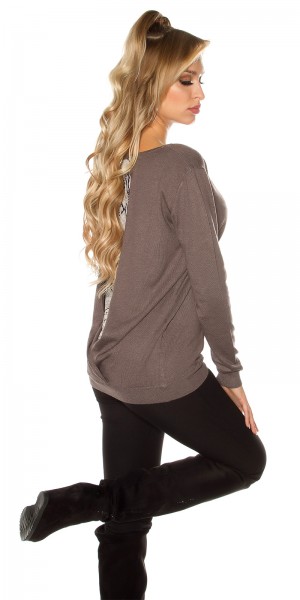 Koucla Sexy KouCla 2in1 Pulli Wickellook Am Rücken