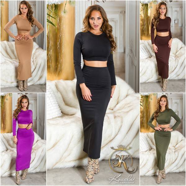 Koucla Sexy Koucla 2Piece Set / Maxirock + Crop-Shirt