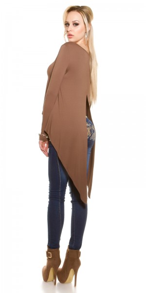 Koucla Sexy KouCla 2Way HighLow Langarm Crop Shirt