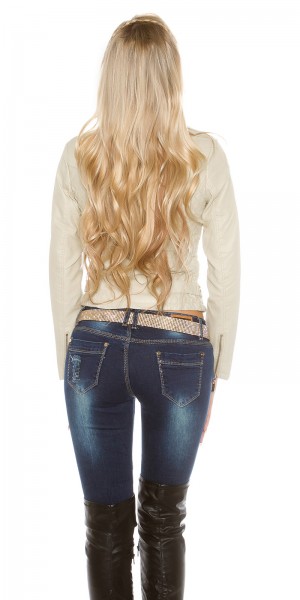 Koucla Sexy KouCla Bikerlook Jacke Mit Steppung