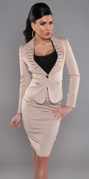 Koucla Sexy KouCla Blazer Mit Nieten Und Zips