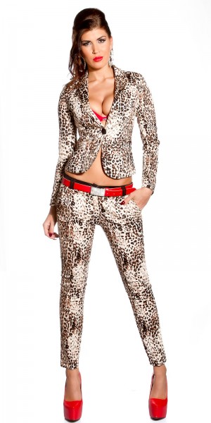 Koucla Sexy KouCla Blazer Tailliert In Leo Print