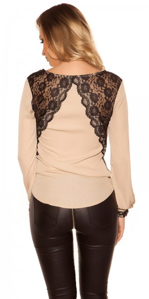 Koucla Sexy Koucla Bluse Im Wickellook Mit Spitze